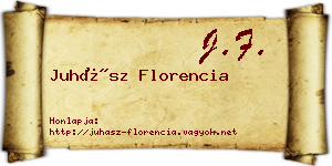 Juhász Florencia névjegykártya