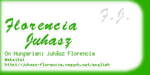 florencia juhasz business card